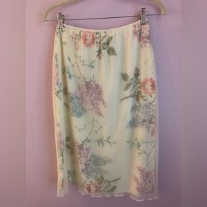 Beautiful floral skirt with net overlay